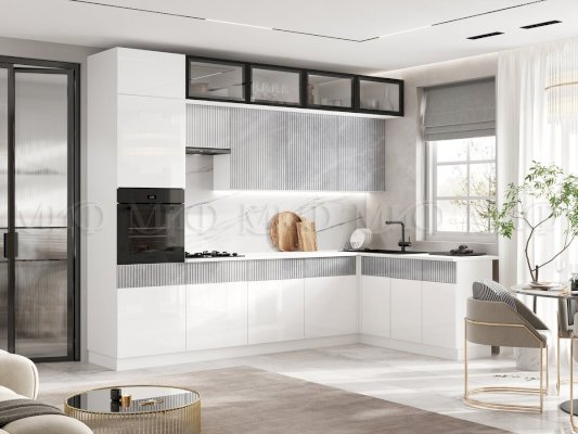 Модульная кухня Оливия Мрамор глянец (Миф)