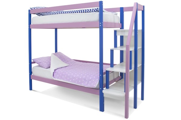Двухъярусная кровать Svogen цвет синий-лаванда (Бельмарко)