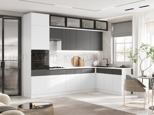 Модульная кухня Оливия Графит софт (Миф)